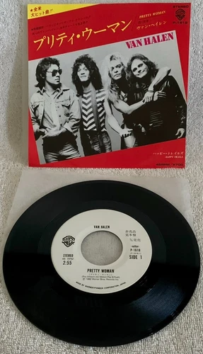 VAN HALEN "PRETTY WOMAN" ULTRA-RARE 1982 ORIGINAL JAPANESE WLP PROMO SINGLE W/PS