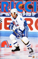 Mike Ricci SUPERSTAR Quebec Nordiques 1994 Original Starline NHL 22x34 POSTER