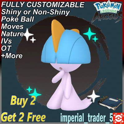 Pokémon Legends Arceus   Shiny Alpha Ralts   W/ Best 6IV Customizable