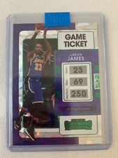 2021-22 Panini Contenders Game Ticket Green Cracked Ice Holo LeBron James #62