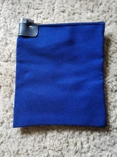 1 Blue Polyester Locking Bank Deposit Bag with Deluxe Pop Up Lock and 2 Keys 