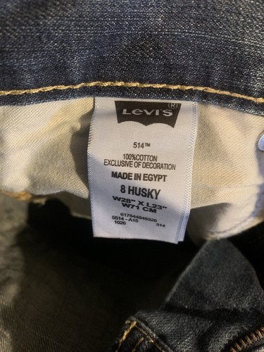 Levi’s 514 Boys Size 8 Husky Straight Fit Denim Jeans Medium Wash 28 x 23 EUC - Picture 5 of 9