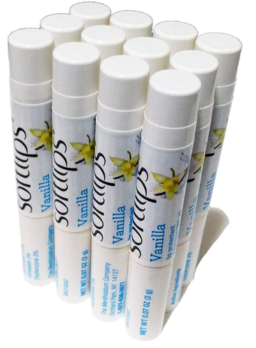 Lip Balm Protectant SPF 20, Vanilla (Pack of 12 Sticks)