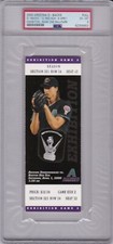 2000 Arizona DIAMOND BACKS FULL Ticket PSA 6 ex/mt Rare 1/1 RANDY JOHNSON CY