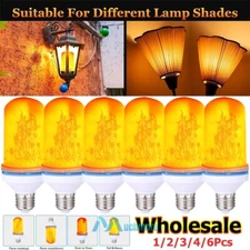 LOT LED Flame Light Bulbs,4 Modes Flickering Light Bulb with Upside Down Effect