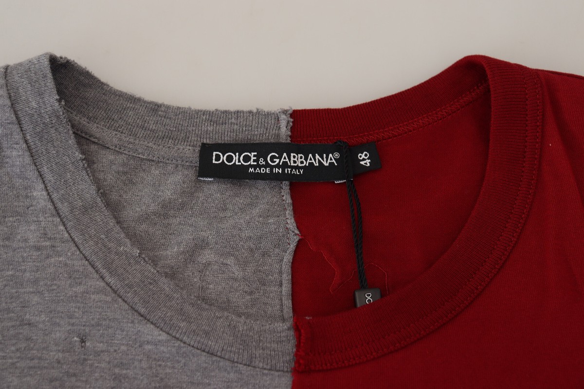 DOLCE & GABBANA T-shirt Red Gray Two Model DG Angel Crewneck IT46