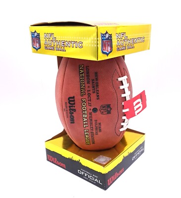 Wilson NFL Authentic Game Ball ''The Duke'' London Game Series Saints Vs. Dolphins
