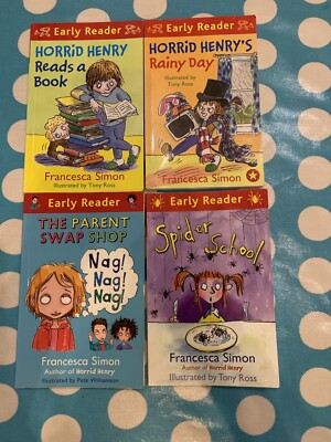 4x Horrid Henry Early Readers Francesca Simon and Tony Ross Childrens Books