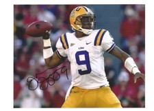 JORDAN JEFFERSON Signed/Autographed LSU TIGERS 8x10 Photo w/COA