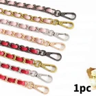 Metal+PU Leather Crossbody Shoulder Bag Replacement Chain Strap for Handbag