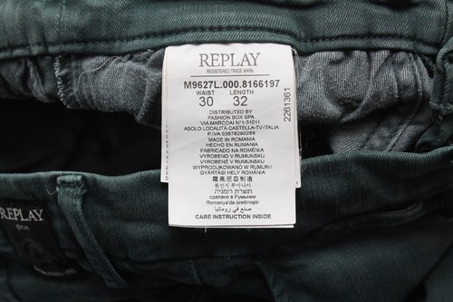 Replay Zeumar M9627L Vaqueros Hombre W30/L32 Extensible Slim Fit Chinos - Imagen 6 de 9