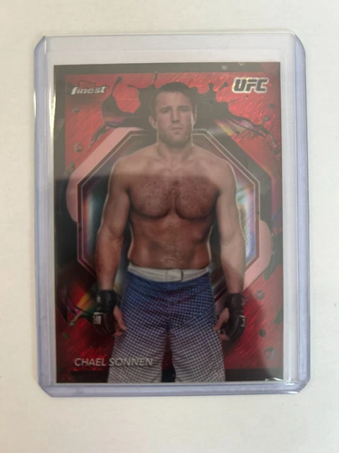 64 TOPPS FINEST UFC 2024 CHAEL SONNEN  RED SHIMMER REFRACTOR .