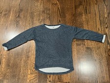 Girls Kids H M Basic Gray Sold Pullover Cotton Sweater Size 10-12