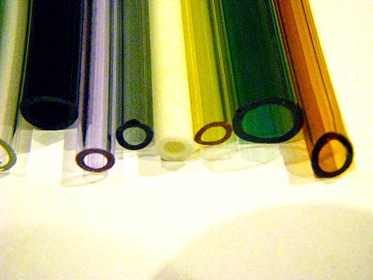 Devardi Glass COE 33 Boro Tubing, 5 Colored Borosilicate 12" Tubes Lampworking