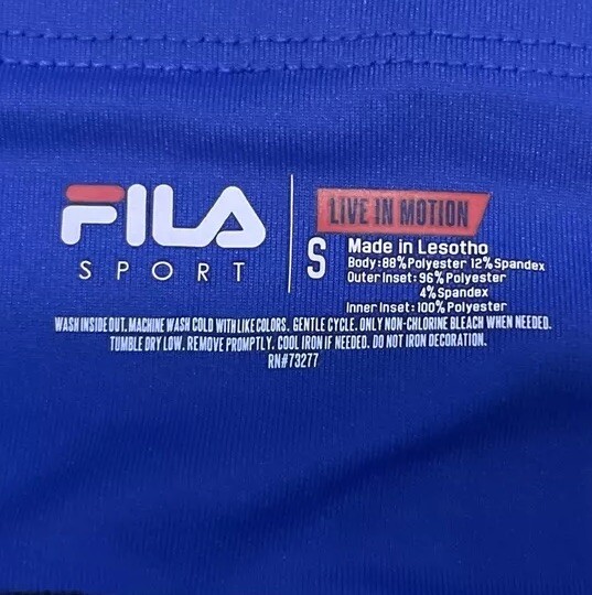 FILA Sport Womens Size S Black Blue Live In Motion S Capri Leggings NWOT