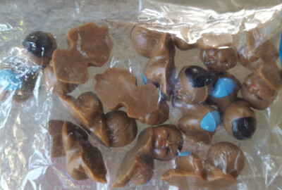 12 Tiny Boy Blue Dark Skin African Latin Black Baby Babies Crafts Games Favors