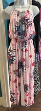 Ananxianzi Summer Jumpsuit One Size Pink Blue Or Black BNWT Pockets Floral