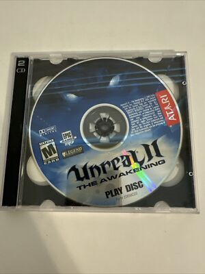 ATARI Unreal II The Awakening PC Game CD-ROM 2 Discs No Front Cover