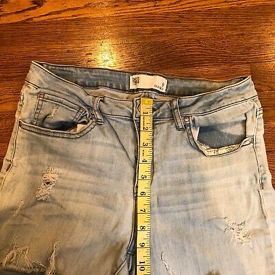 RSQ, Jeans, Rsq Womens Baja Ankle Distressed Holes Jeans Sz 9 Frayed Hem  Mid Rise Stretch