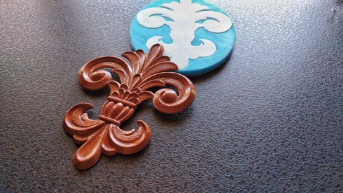 Fleur de Lys Wappenlilien Silikonform 19,5 cm hoch Lilie Möbelauflagen - Bild 5 von 10