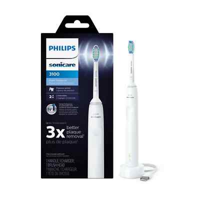 Brand New Philips Sonicare 3100 Rechargeable Electric Toothbrush White HX3681/03