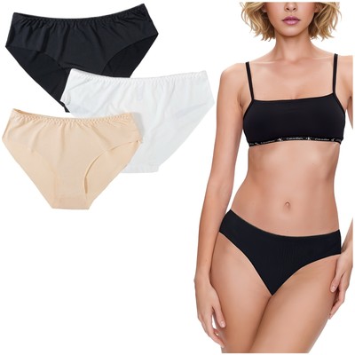 Damen Slip 3er Pack Laserschnitt Laser Cut Höschen Unterwäsche Neti WNSN80170