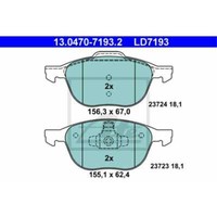 ATE BremsbeläGe 13.0470-7193.2 BremsklöTze FüR Ford Focus II Da_ HCP DP