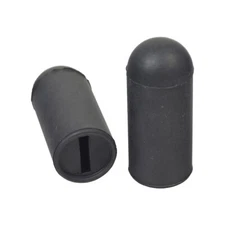 Black Rubber Tips for 5/8" Flat Invacare Style Wheelchair Wheel Locks (Set of 2)