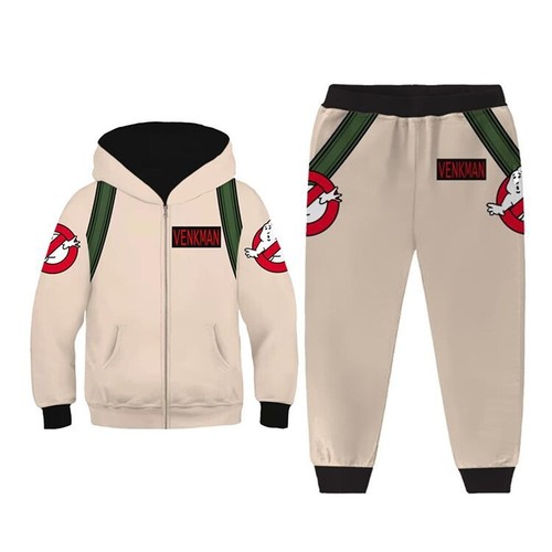 Kid Ghostbusters Hoodie Costume Venkman Cosplay Sweatshirt Hoodies Jacket Outfit - Picture 3 of 6