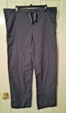 CHEROKEE WORKWEAR Unisex SZ M PWTW Gray Scrub Pants Drawstring Waist 3 Pockets