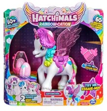 HATCHIMALS RAINBOW-CATION HATCHICORN 60 SOUNDS, LIGHTS REACTIONS NEW