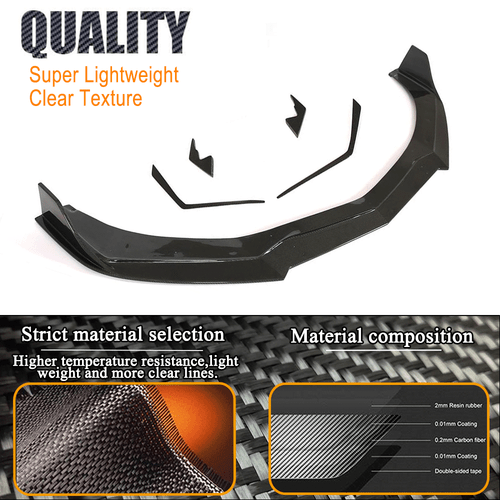 Spoiler in carbonio labbro anteriore adatto per Chevrolet Camaro 2016-2020 - Foto 6 di 10