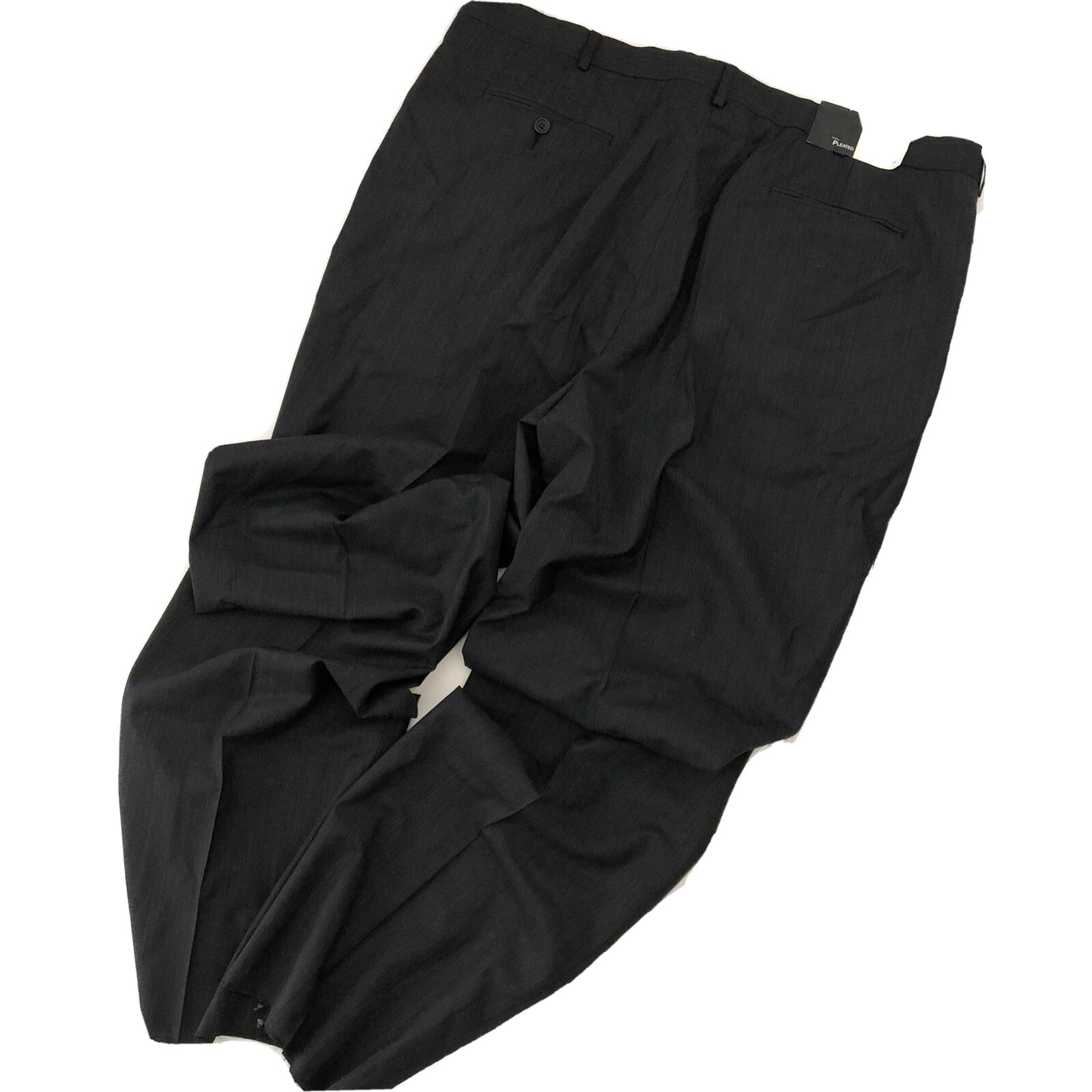 New DOC & AMELIA PREMIER GRAY Mens Pleated Dress Pants Unfinished Size