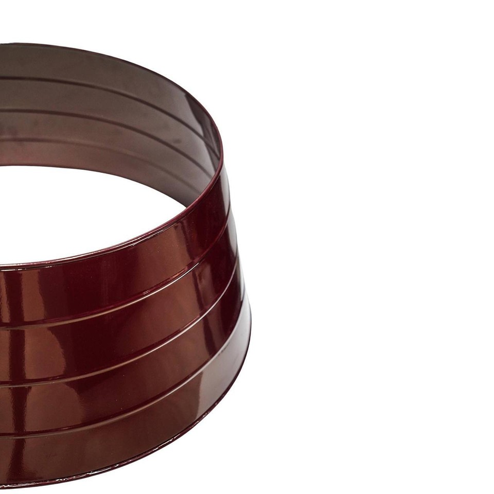 Ivyline Metal Christmas Tree Skirt Bordeaux Burgundy Red H26cm W67cm eBay