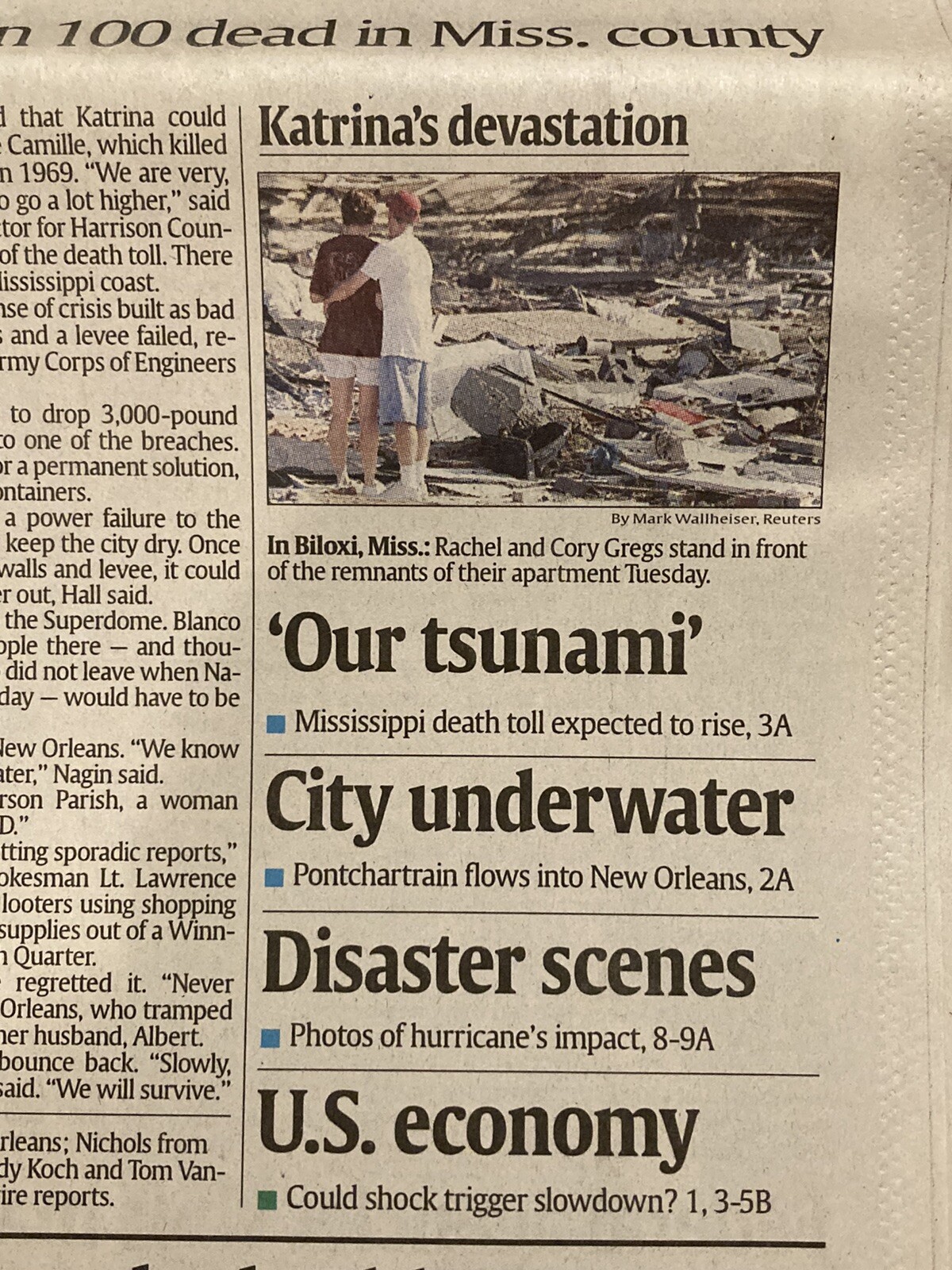 Hurricane Katrina New Orleans LA August 31 2005 Historic Collectible