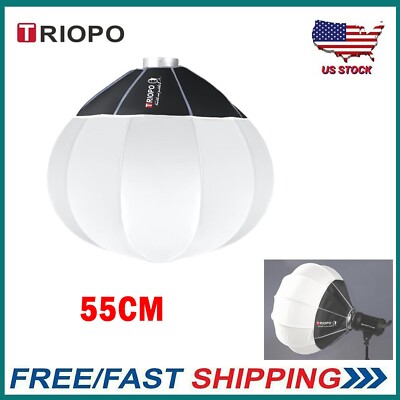 TRIOPO KQ55 Lantern Softbox 21.6in/55cm Bowens Mount for Amaran 300c Godox SL60W