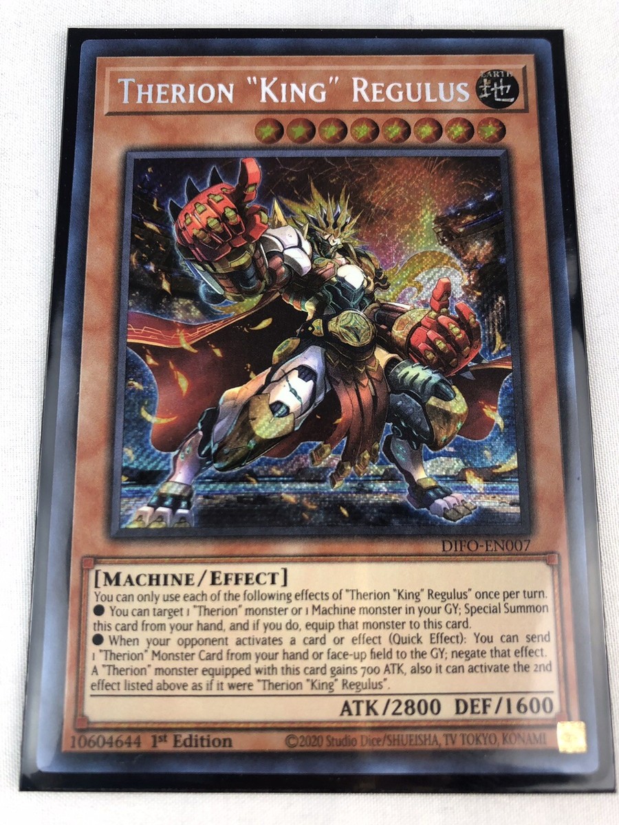 Yu-Gi-Oh! TCG Therion King Regulus DIFO-EN007 1st Edition Secret Rare Yu-Gi-Oh! TCG Therion King Regulus DIFO-EN007 1st Edition Secret Rare