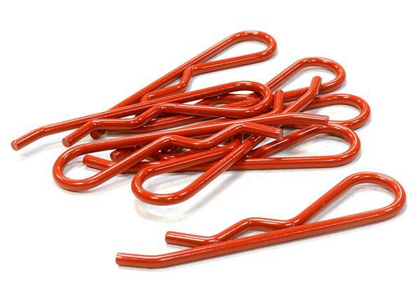 Color Bent-Up Body Clips (8) for 1/5 & 1/4 Size Vehicles(LxW