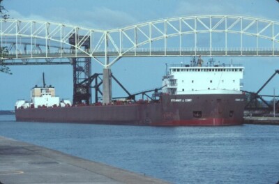 SCHIFF --- MV STEWART J. CORT (''1000-FOOTER'') SOO LOCK Original Slide 120 11 T13-9