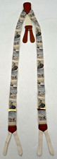 TRAFALGAR BRACES SUSPENDERS SILK & LEATHER TI...
