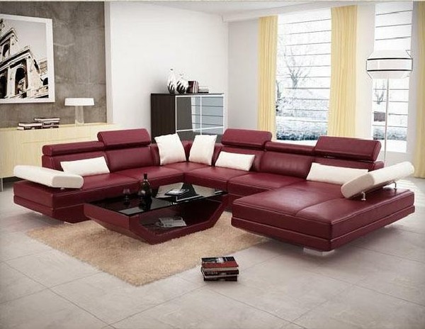 Wohnlandschaft Polster Ecke Eck Sofa Couch Garnitur Landschaft Leder Alfreda-image