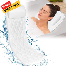 Full Body Bath Pillow for Bathtub, Thick Tub with White
