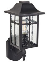 AußEnwandleuchte Metall / Glas Schwarz 35 Cm Modern Laternen-Optik IP44 Alata
