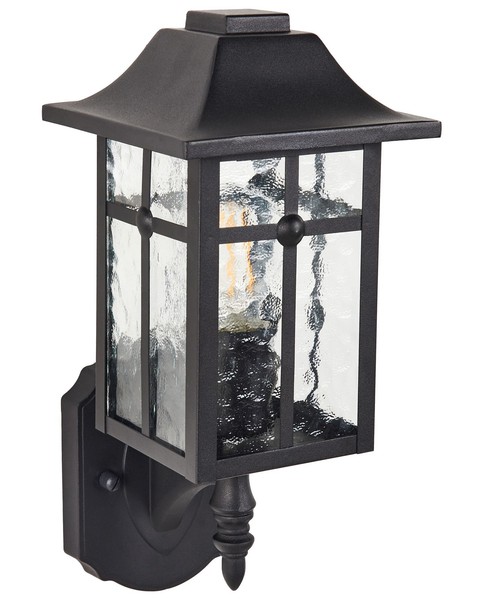 AußEnwandleuchte Metall / Glas Schwarz 35 Cm Modern Laternen-Optik IP44 Alata-image
