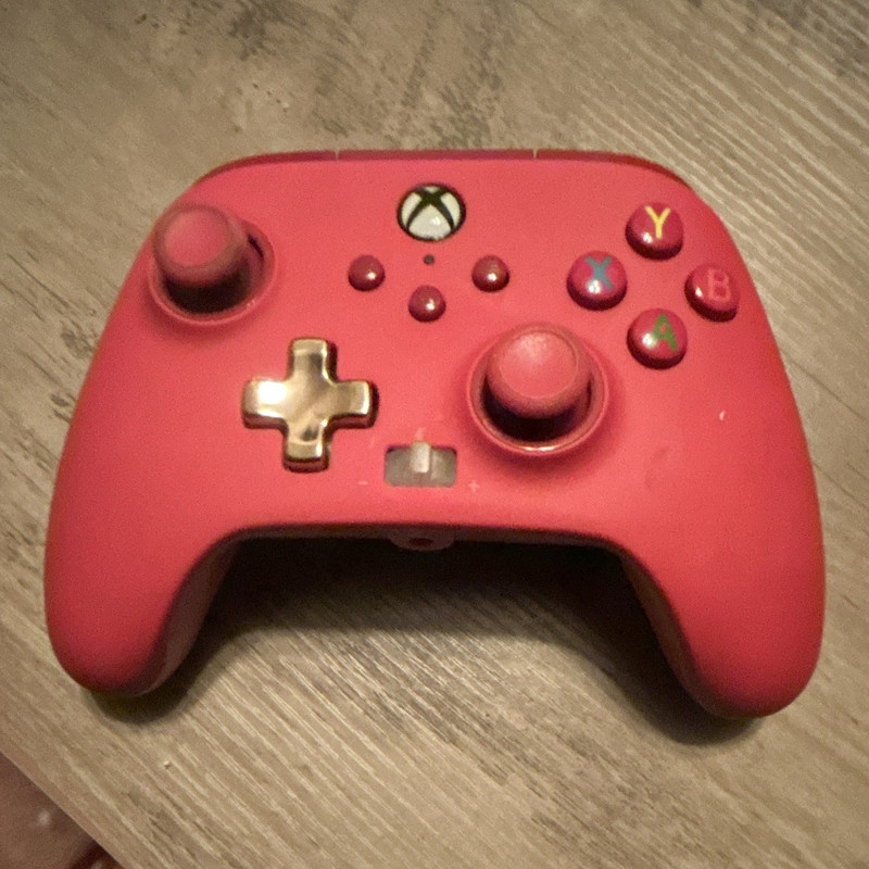 PowerA Wired USB Controller Pink 10 ft Headset Jack for Xbox One/PC