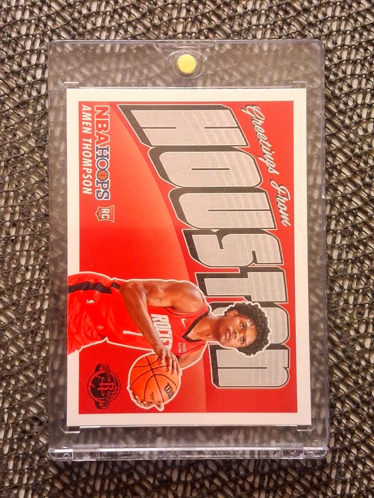 2023-24 Panini NBA Hoops - Rookie Greetings Amen Thompson #8 (RC)