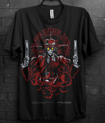 Ultimate Vampire T-Shirt Anime Lovers Hellsing Alucard Face Hell Sing Gift Shirt