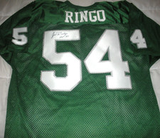 JIM RINGO PHILADELPHIA EAGLES RARE W/COA SIGNED OFFICIAL LICENSED WILSON JERSEY