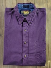 Vintage Chaps Ralph Lauren Mens Shirt 17 34/35 Purple Cotton Button Down XL
