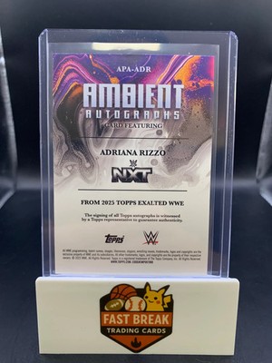 2025 Topps Exalted WWE Ambient Autographs Adriana Rizzo #APA-ADR
